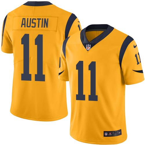 Rams #11 Tavon Austin Gold Stitched Limited Rush Nike Jersey - Zenithce