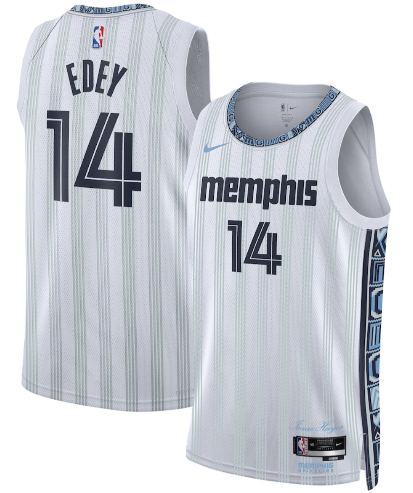 Memphis Grizzlies #14 Zach Edey Gray 2025-26 City Edition Swingman Stitched Jersey - Zenithce