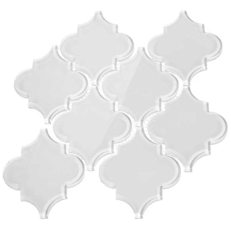 Giorbello Arabesque 4-in x 4-in Glossy Glass Wall Tile - Zenithce