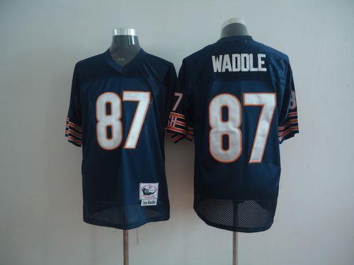Mitchell And Ness Bears #87 Tom Waddle Blue Throwback Stitched Jersey - Zenithce