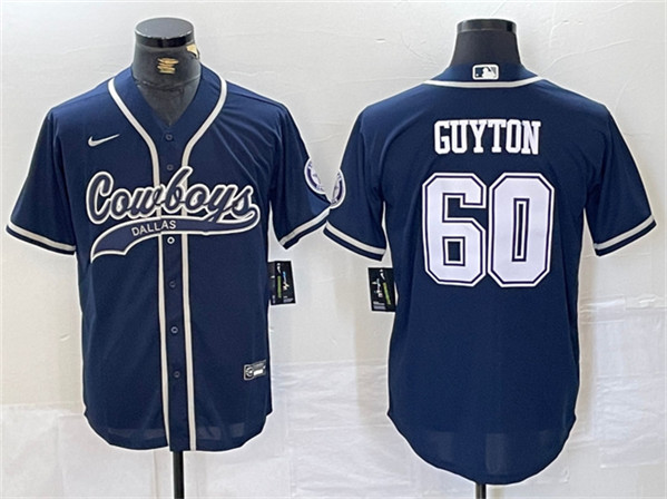 Dallas Cowboys #60 Tyler Guyton Navy Cool Base Stitched Jersey - Zenithce