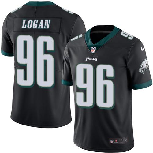 Eagles #96 Bennie Logan Black Stitched Limited Rush Nike Jersey - Zenithce