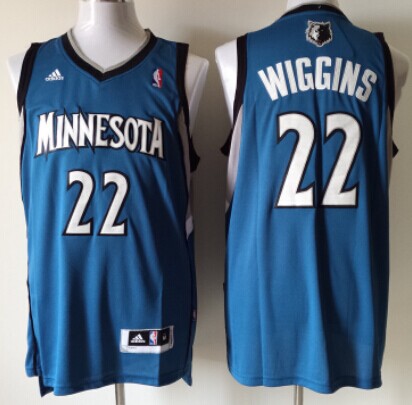 Minnesota Timberwolves #22 Andrew Wiggins Revolution 30 Swingman Blue Jersey - Zenithce