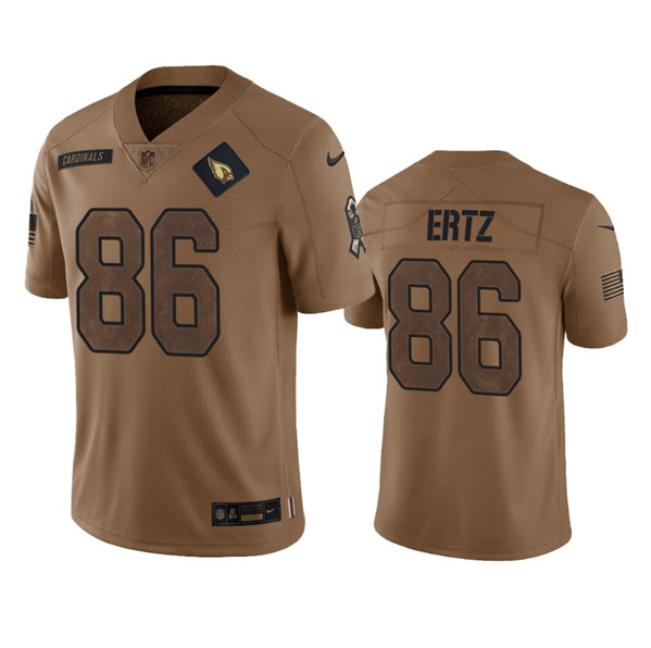Arizona Cardinals #86 Zach Ertz 2023 Brown Salute To Service Limited Stitched Jersey - Zenithce