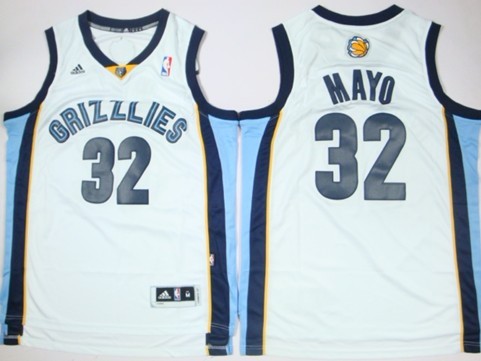 Memphis Grizzlies #32 O.J. Mayo Revolution 30 Swingman White Jersey - Zenithce