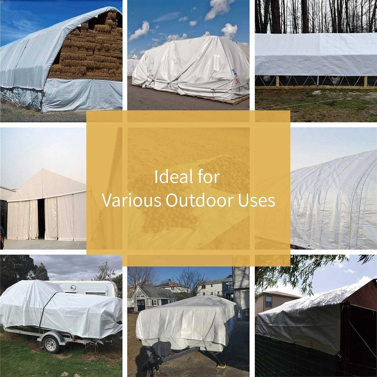 Guard Shield Clear Green Tarp Heavy Duty Waterproof for Greenhouse Outdoor Garden Poly Cover Uv Resistant 3×3 Weave 10mil - Zenithce