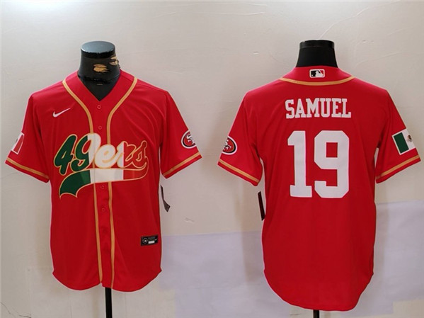 San Francisco 49ers #19 Deebo Samuel Red Mexico With Patch Stitched Jersey - Zenithce