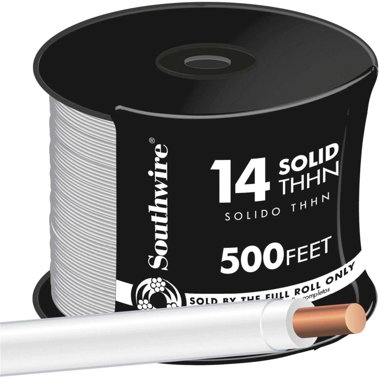 Southwire 500 ft. 12 White Solid CU THHN Wire - Zenithce