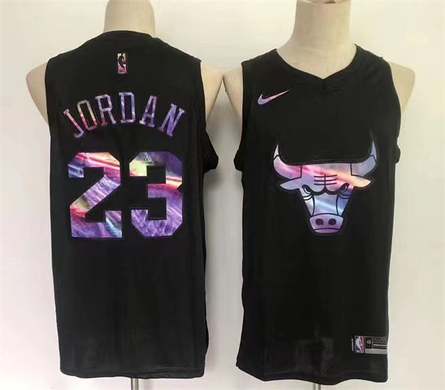 Chicago Bulls #23 Michael Jordan Black Stitched Jersey - Zenithce
