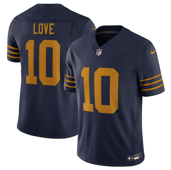 Green Bay Packers #10 Jordan Love Navy The 1923 Classic Vapor F.U.S.E. Limited Football Stitched Jersey - Zenithce