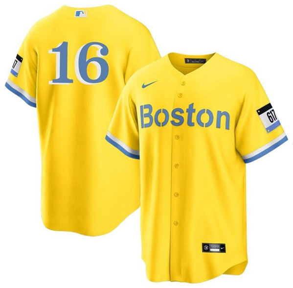 Boston Red Sox #16 Jarren Duran Gold City Connect Stitched Jersey - Zenithce
