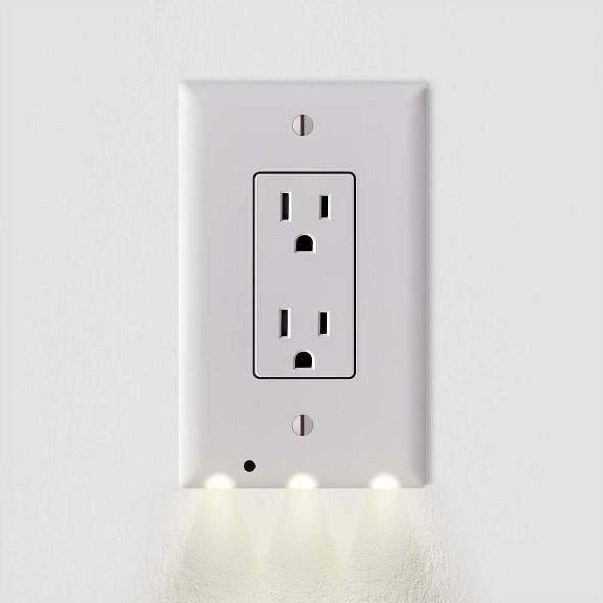 Hello Light Wall Plate Night Light LED Night Lights Built Into Electrical Outlet Wall Plates - Zenithce