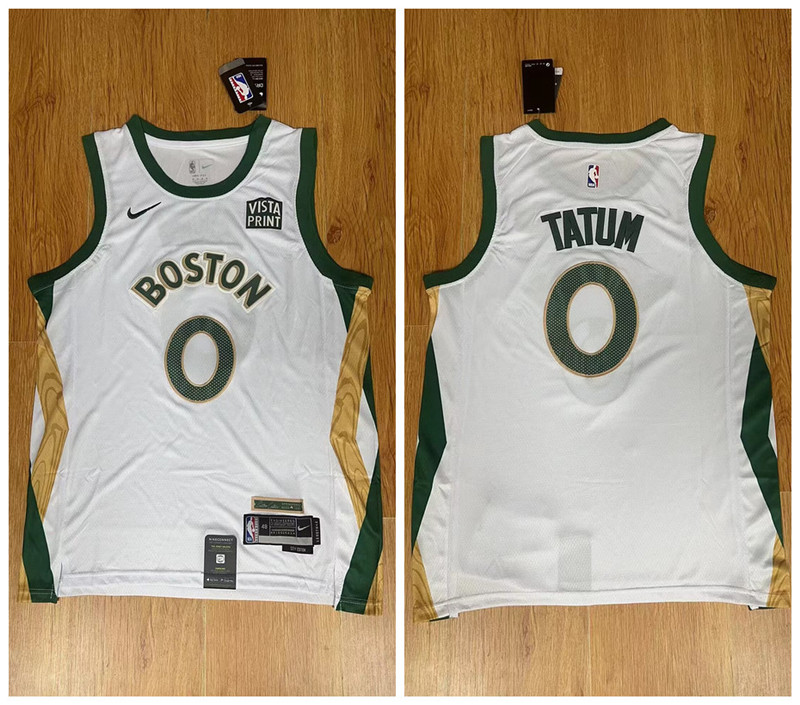 Celtics 0 Jayson Tatum White 2023-24 City Edition Swingman Jersey - Zenithce