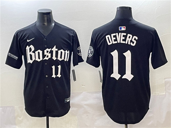 Boston Red Sox #11 Rafael Devers Black Gothic Vapor Limited Stitched Jersey - Zenithce