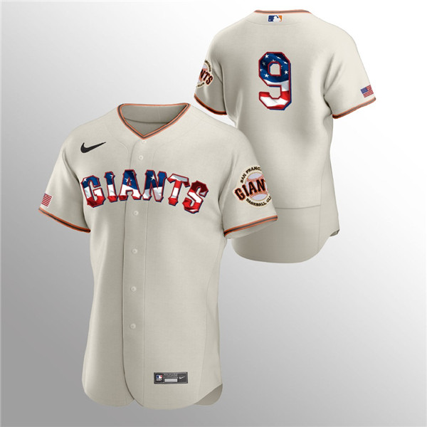 San Francisco Giants Cream #9 Brandon Belt 2020 Stars Stripes Flex Base Stitched Jersey - Zenithce