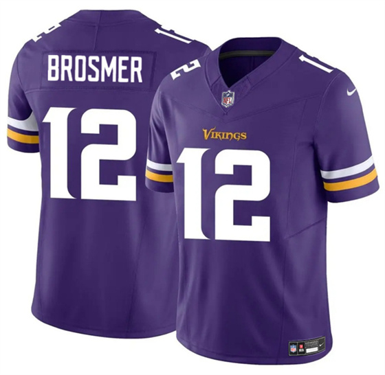 Minnesota Vikings #12 Max Brosmer Purple 2025 F.U.S.E. Vapor Untouchable Limited Football Stitched Jersey - Zenithce