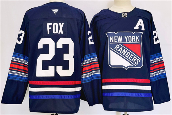 New York Rangers #23 Adam Fox Navy 2024-25 Stitched Jersey - Zenithce