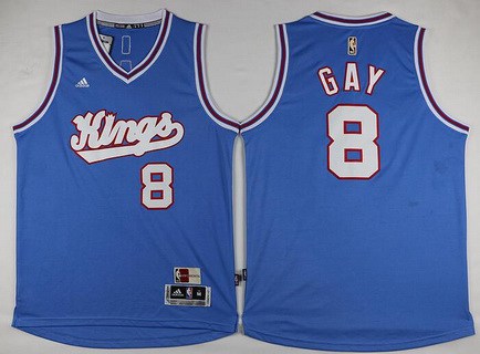 Sacramento Kings #8 Rudy Gay Revolution 30 Swingman 2015-16 Blue Jersey - Zenithce