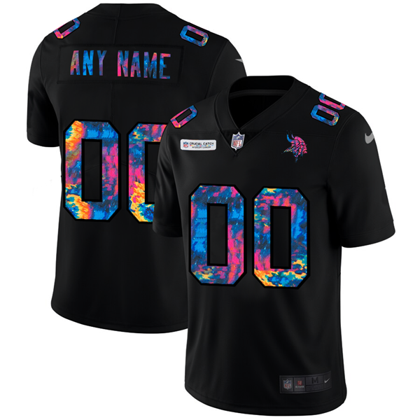 Minnesota Vikings Customized 2020 Black Crucial Catch Limited Stitched NFL Jersey - Zenithce