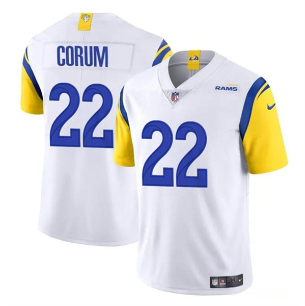 Los Angeles Rams #22 Blake Corum White 2024 Draft Vapor Untouchable Stitched Jersey - Zenithce