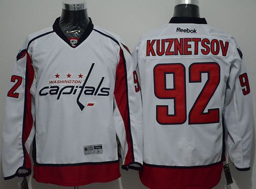Capitals #92 Evgeny Kuznetsov White Stitched Jersey - Zenithce