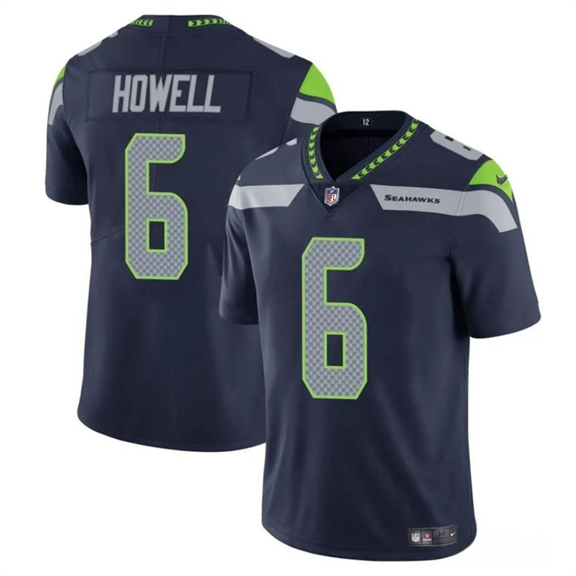 Seattle Seahawks #6 Sam Howell Navy Vapor Limited Stitched Jersey - Zenithce