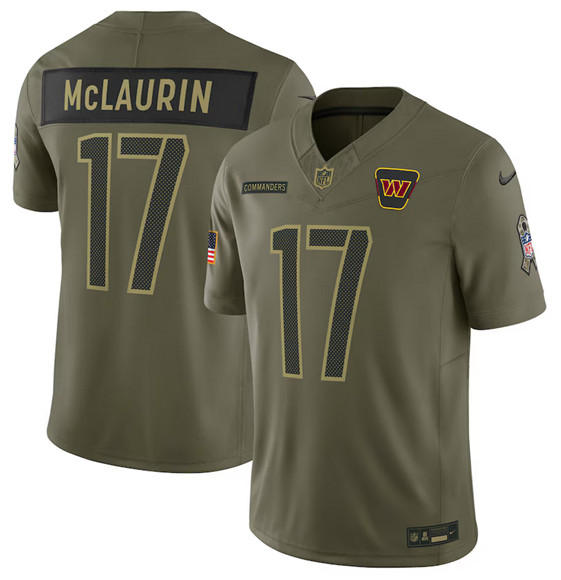 Washington Commanders #17 Terry McLaurin Olive 2025 Salute to Service Limited Stitched Jersey - Zenithce