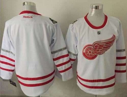 Red Wings Blank White Centennial Classic Stitched Jersey - Zenithce