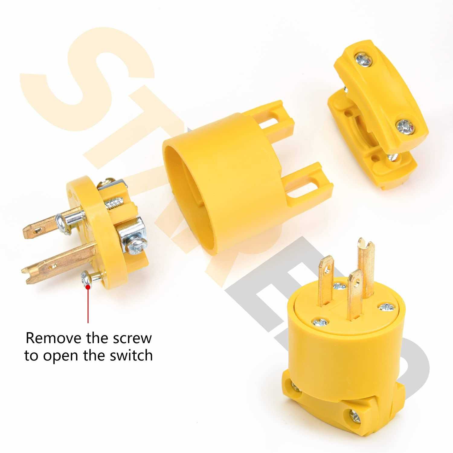 Starelo Electrical Replacement Plug & Connector Set Extension Cord Ends - Zenithce