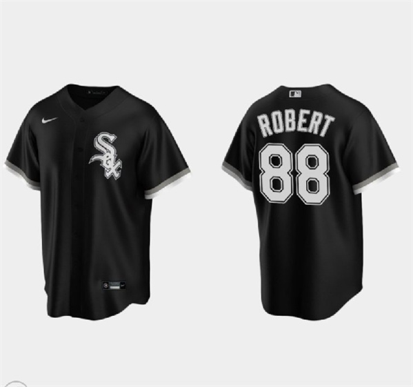 Chicago White Sox #88 Luis Robert Black Cool Base Stitched Jersey - Zenithce