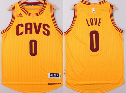 Cleveland Cavaliers #0 Kevin Love Revolution 30 Swingman 2014 New Yellow Jersey - Zenithce