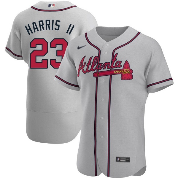 Atlanta Braves #23 Michael Harris II Gray Flex Base Stitched Baseball Jersey - Zenithce