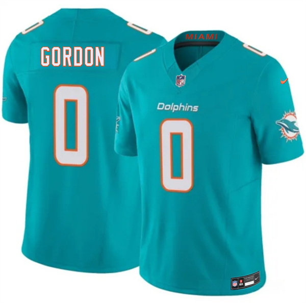 Miami Dolphins #0 Ollie Gordon Aqua 2026 F.U.S.E. Vapor Limited Stitched Jersey - Zenithce