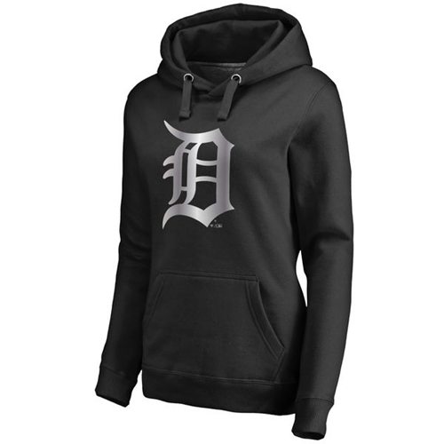 Women's Detroit Tigers Platinum Collection Pullover Hoodie Black - Zenithce