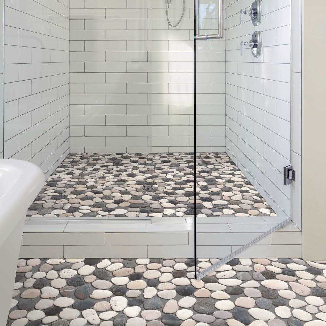 Tile Connection Classic Pebble Tile 11-1/4 in. x 11-1/4 in. x Mesh-Mounted Mosaic Tile - Zenithce