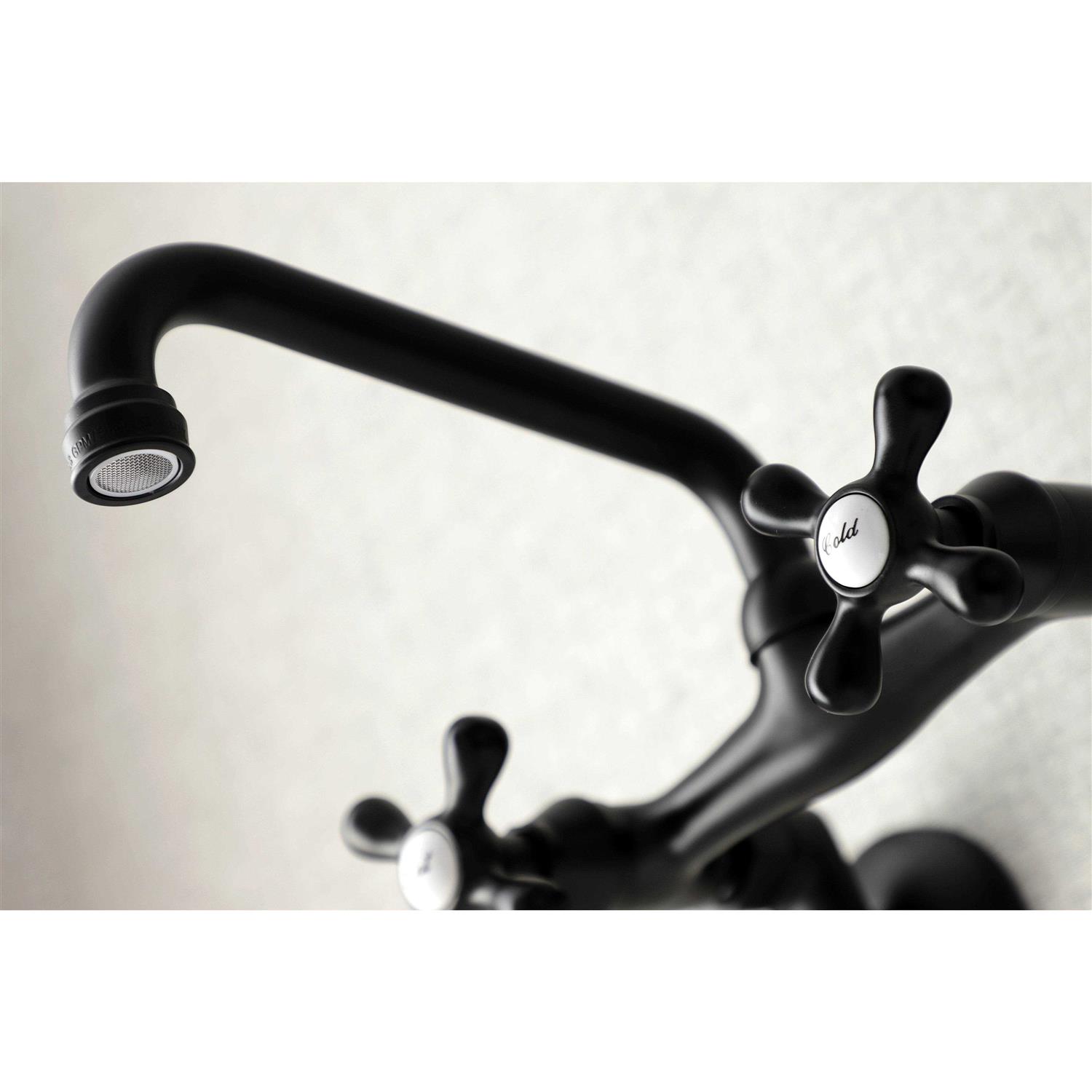 Kingston Brass Two Handle Wall Mount Kitchen Faucet - Zenithce