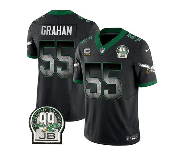 Philadelphia Eagles #55 Brandon Graham Black 2023 F.U.S.E. With 4-Star C Patch Throwback Vapor Untouchable Limited Stitched Jersey - Zenithce