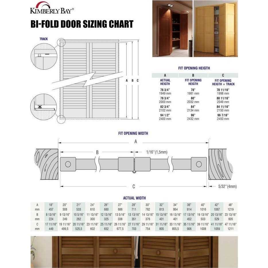 Kimberly Bay Plantation Unfinished Wood Bi-Fold Door - Zenithce