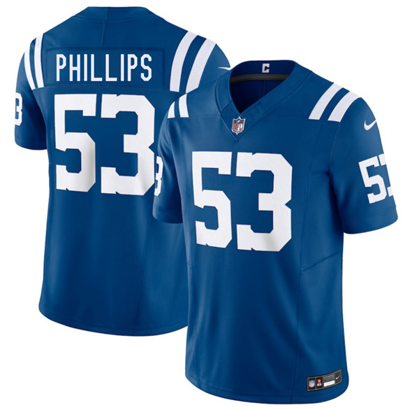 Indianapolis Colts #53 Jacob Phillips Blue 2025 F.U.S.E. Vapor Limited Stitched Jersey - Zenithce