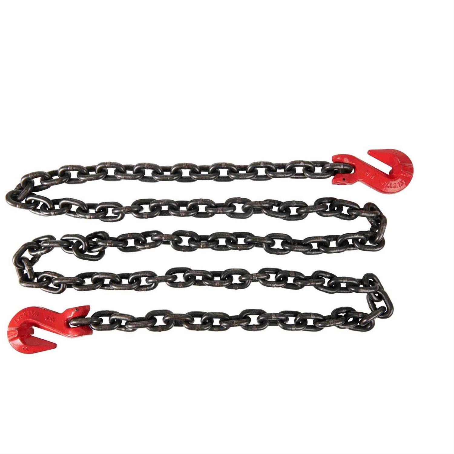Mytee Products 3/8 Inch x G80 Transport Binder Chain with Clevis Grab Hooks - Zenithce