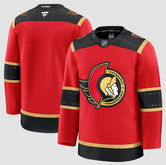 Ottawa Senators Blank Red Alternate Stitched Jersey - Zenithce