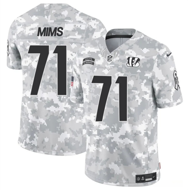 Cincinnati Bengals #71 Amarius Mims Arctic Camo 2024 F.U.S.E. Salute To Service Limited Stitched Jersey - Zenithce