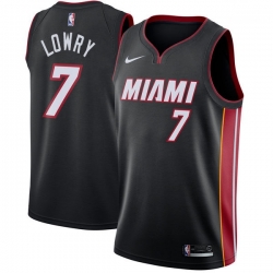 Miami Heat 7 Kyle Lowry Black Swingman Icon Edition Jersey - Zenithce