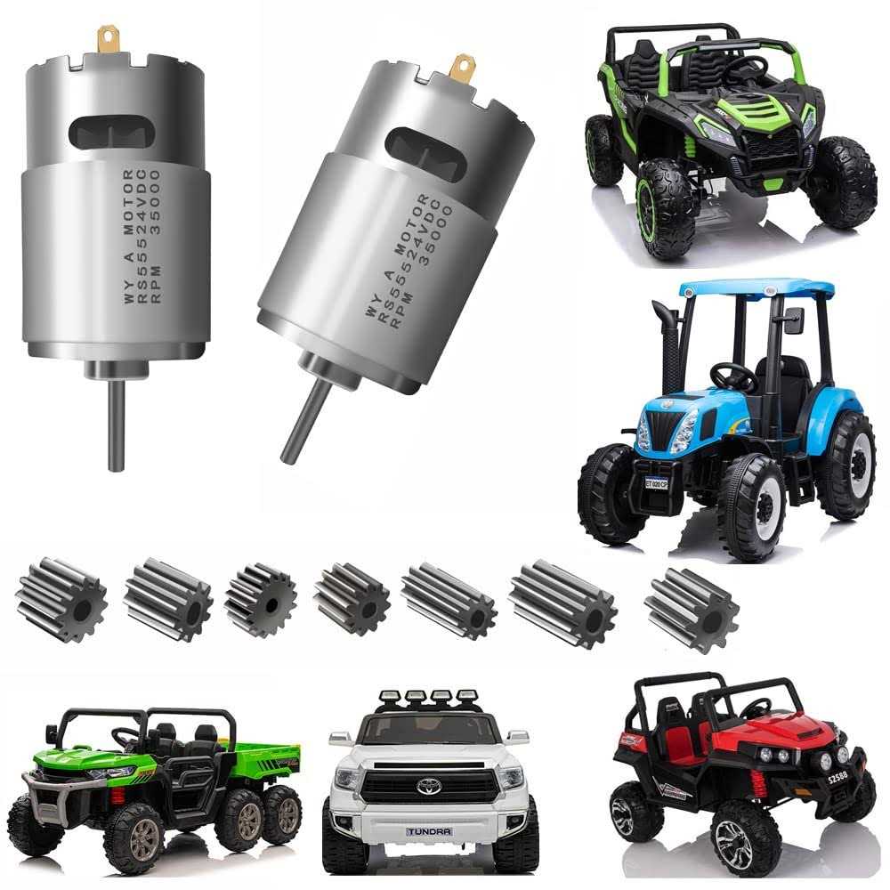 JRRXM 2 Pcs 12v Rs550 40000rpm Electric Motor Drive Engine for Power Wheel Motor Upgrade,High Speed Motor Gearbox Accessories for Power Wheels Children - Zenithce