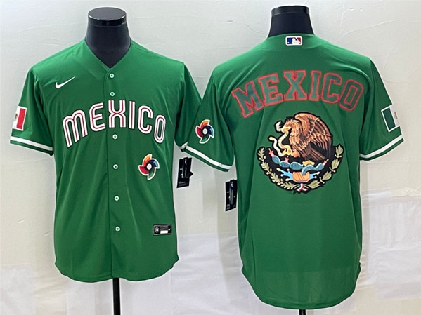 Mexico 2023 Green Team Big Logo World Classic Stitched Jersey - Zenithce