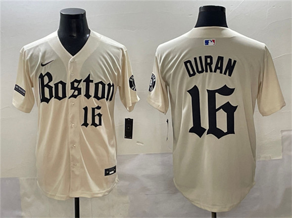Boston Red Sox #16 Jarren Duran Cream Gothic Vapor Limited Stitched Jersey - Zenithce