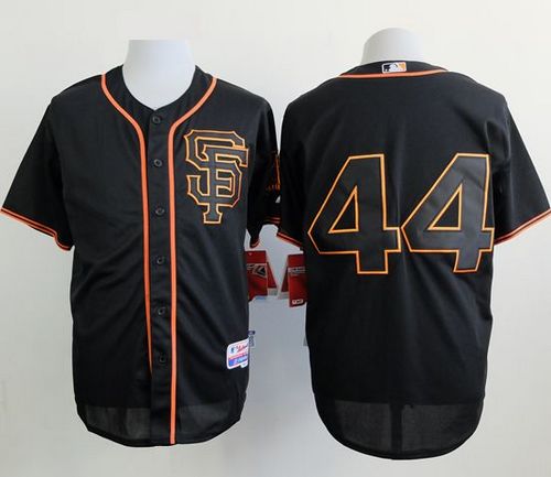 Giants #44 Willie McCovey Black Alternate Cool Base Stitched Jersey - Zenithce
