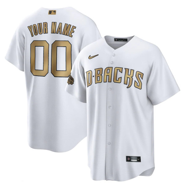 Arizona Diamondbacks Customized Custom White 2022 All-Star Cool Base Stitched Baseball Jersey - Zenithce