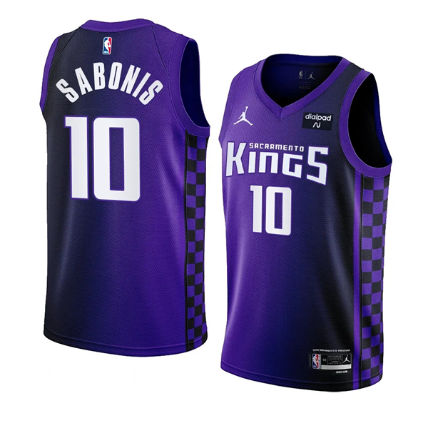 Sacramento Kings #10 Domantas Sabonis Purple 2023-24 Statement Edition Swingman Stitched Jersey - Zenithce