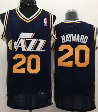 Utah Jazz #20 Gordon Hayward Navy Blue Swingman Jersey - Zenithce